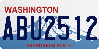 WA license plate ABU2512