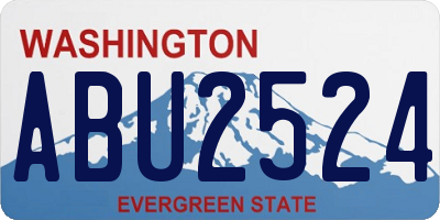 WA license plate ABU2524