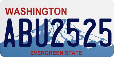 WA license plate ABU2525