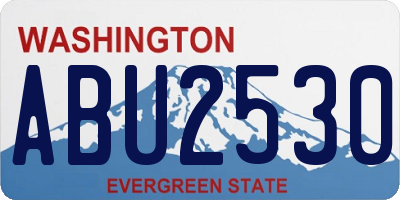 WA license plate ABU2530
