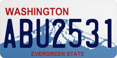 WA license plate ABU2531