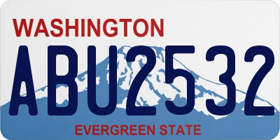 WA license plate ABU2532