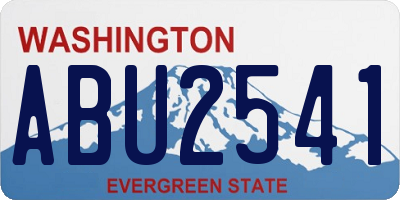 WA license plate ABU2541