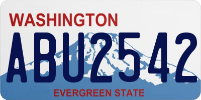 WA license plate ABU2542