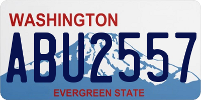 WA license plate ABU2557