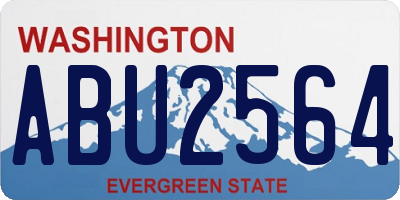 WA license plate ABU2564