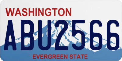 WA license plate ABU2566