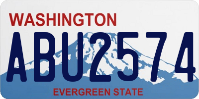 WA license plate ABU2574