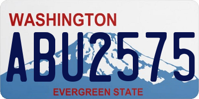 WA license plate ABU2575