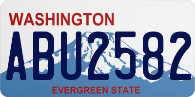 WA license plate ABU2582