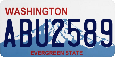 WA license plate ABU2589