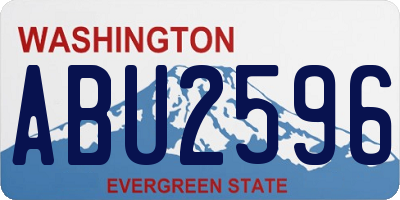 WA license plate ABU2596