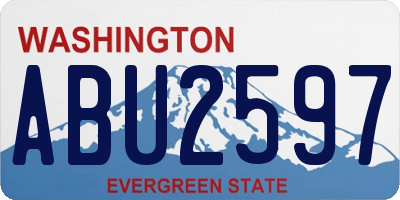 WA license plate ABU2597