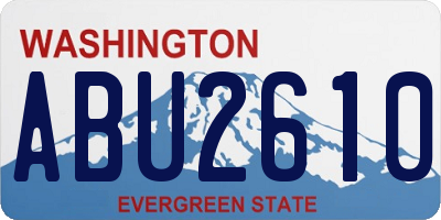 WA license plate ABU2610