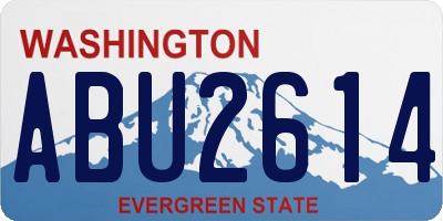 WA license plate ABU2614