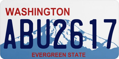 WA license plate ABU2617