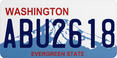 WA license plate ABU2618