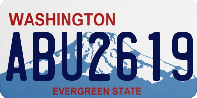 WA license plate ABU2619