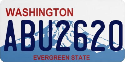 WA license plate ABU2620