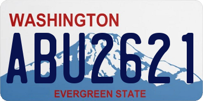 WA license plate ABU2621