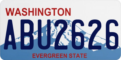 WA license plate ABU2626