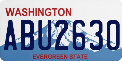 WA license plate ABU2630