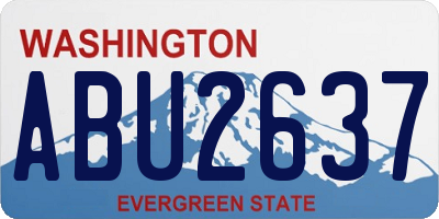 WA license plate ABU2637
