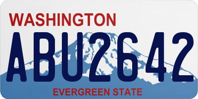 WA license plate ABU2642