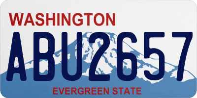 WA license plate ABU2657