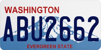 WA license plate ABU2662