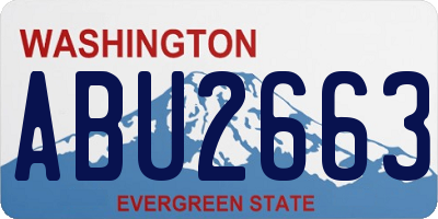 WA license plate ABU2663