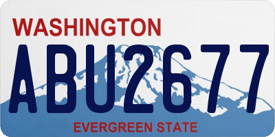 WA license plate ABU2677