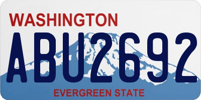 WA license plate ABU2692