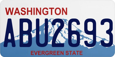 WA license plate ABU2693