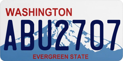 WA license plate ABU2707