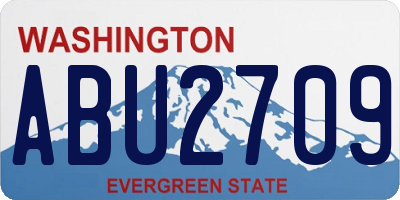 WA license plate ABU2709