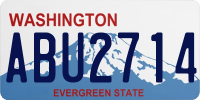 WA license plate ABU2714