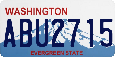 WA license plate ABU2715