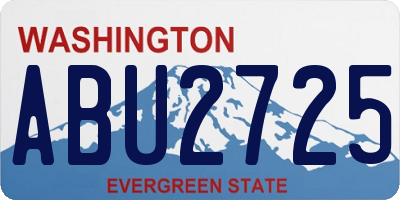 WA license plate ABU2725