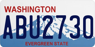 WA license plate ABU2730
