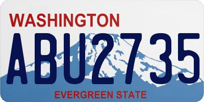 WA license plate ABU2735