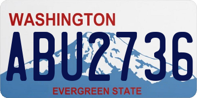 WA license plate ABU2736
