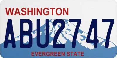 WA license plate ABU2747