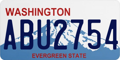 WA license plate ABU2754