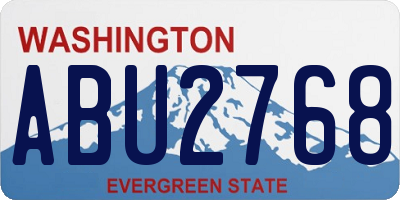 WA license plate ABU2768