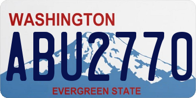 WA license plate ABU2770