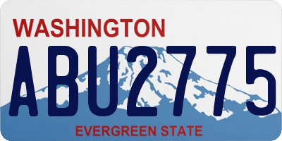 WA license plate ABU2775