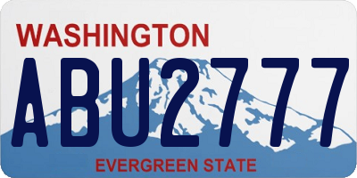 WA license plate ABU2777