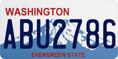 WA license plate ABU2786