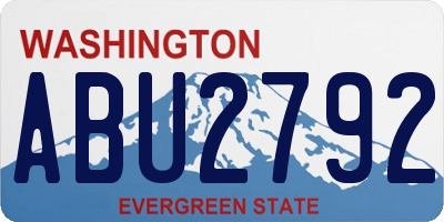 WA license plate ABU2792